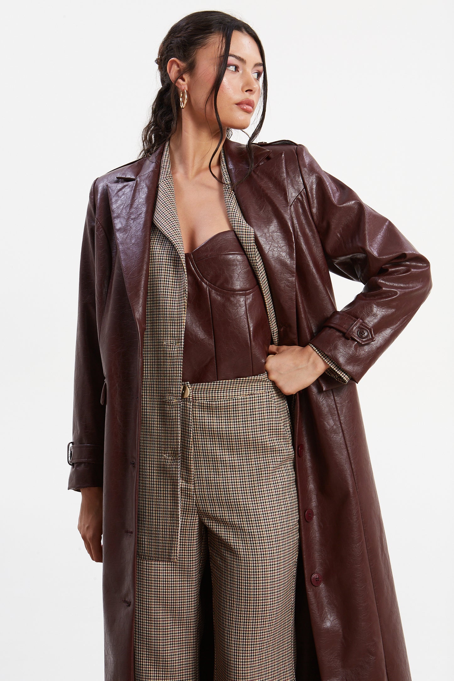 Sarah Eco Leather Coat